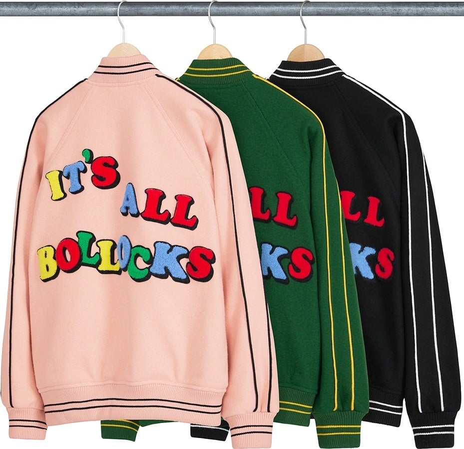 Jamie Reid/Supreme It's All Bollocks Varsity Jacket